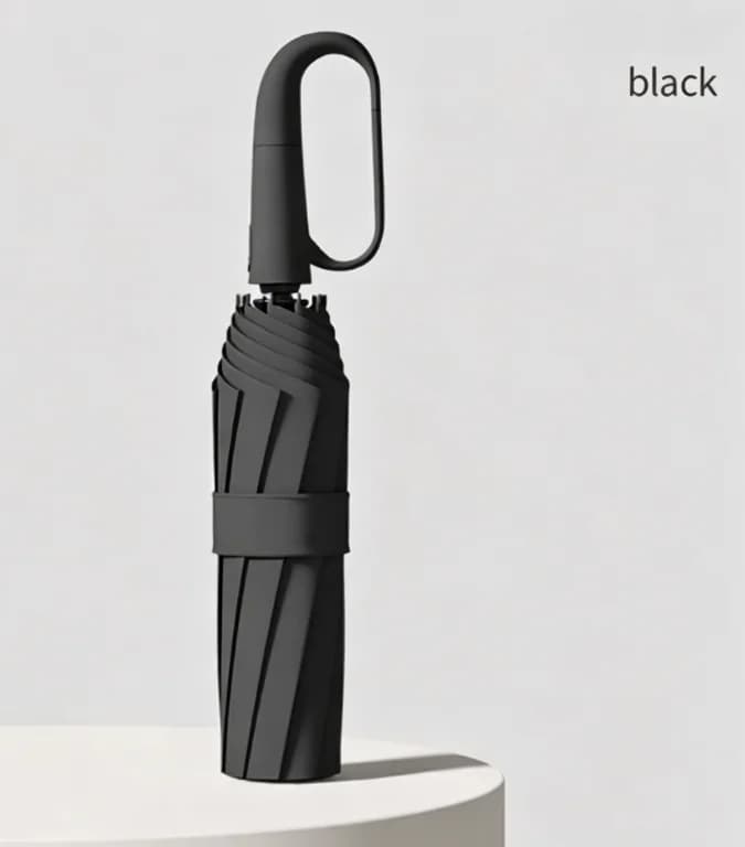 UV Protection Casual Folding UPF50+ Automatic Umbrella Sun With Loop Buckle Stylish Design Compact Sun For Outdoor Travel
