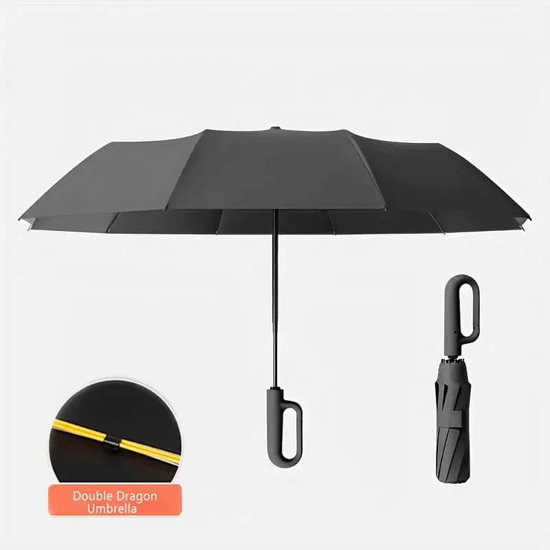 UV Protection Casual Folding UPF50+ Automatic Umbrella Sun With Loop Buckle Stylish Design Compact Sun For Outdoor Travel