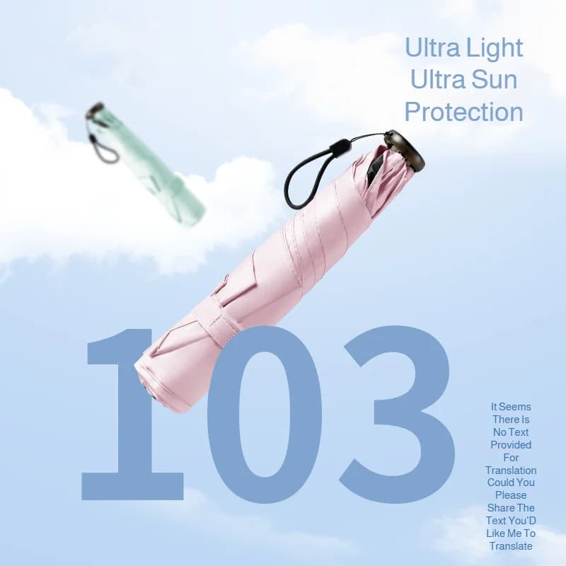 2 in 1 Sun Protection Ultra Light Pencil Umbrella Portable Folding UV Block Travel Umbrella Mini Pocket Rain Umbrella for Women