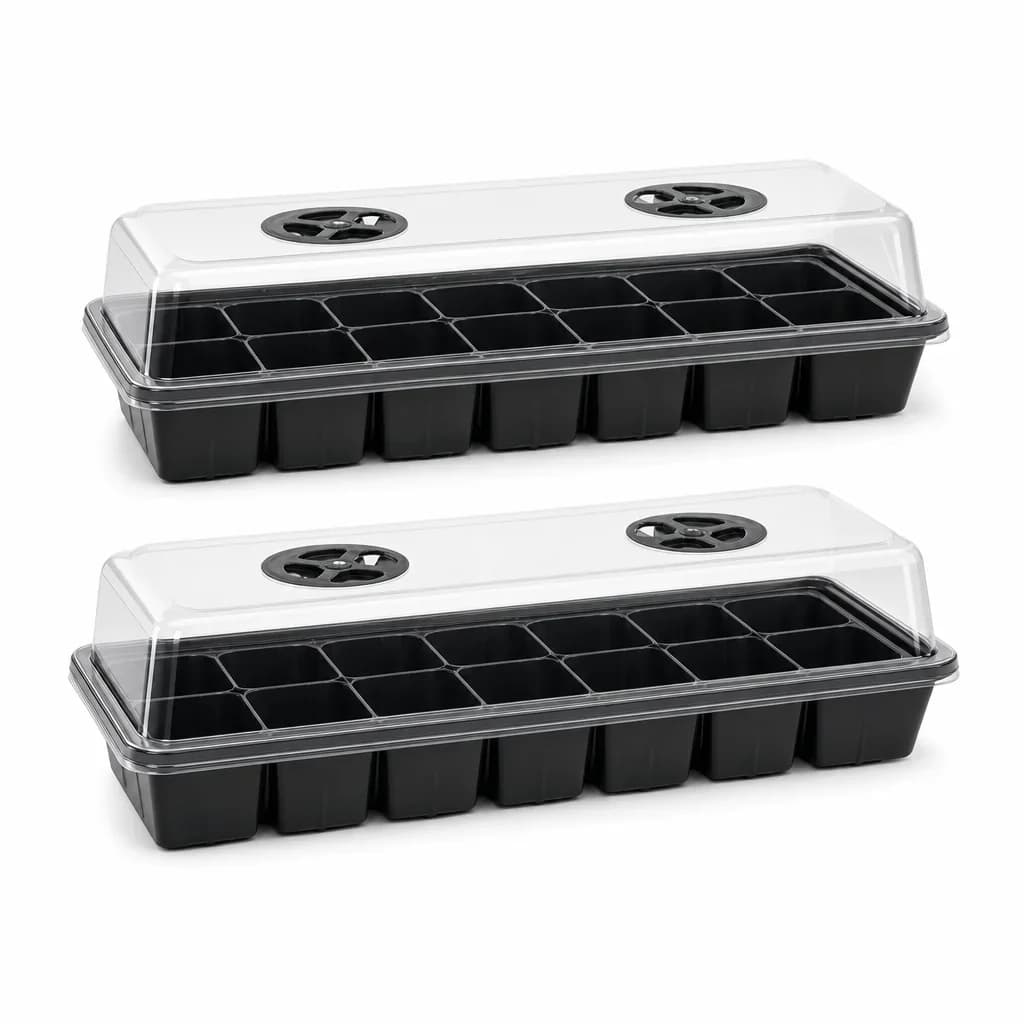 Seed Starting Tray Kit with Humidity Dome, 2 Sets